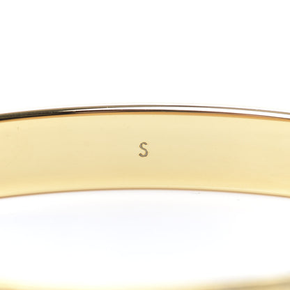 Louis Vuitton Brass Crystal Monogram Nanogram Strass Cuff S Gold 5 of 7