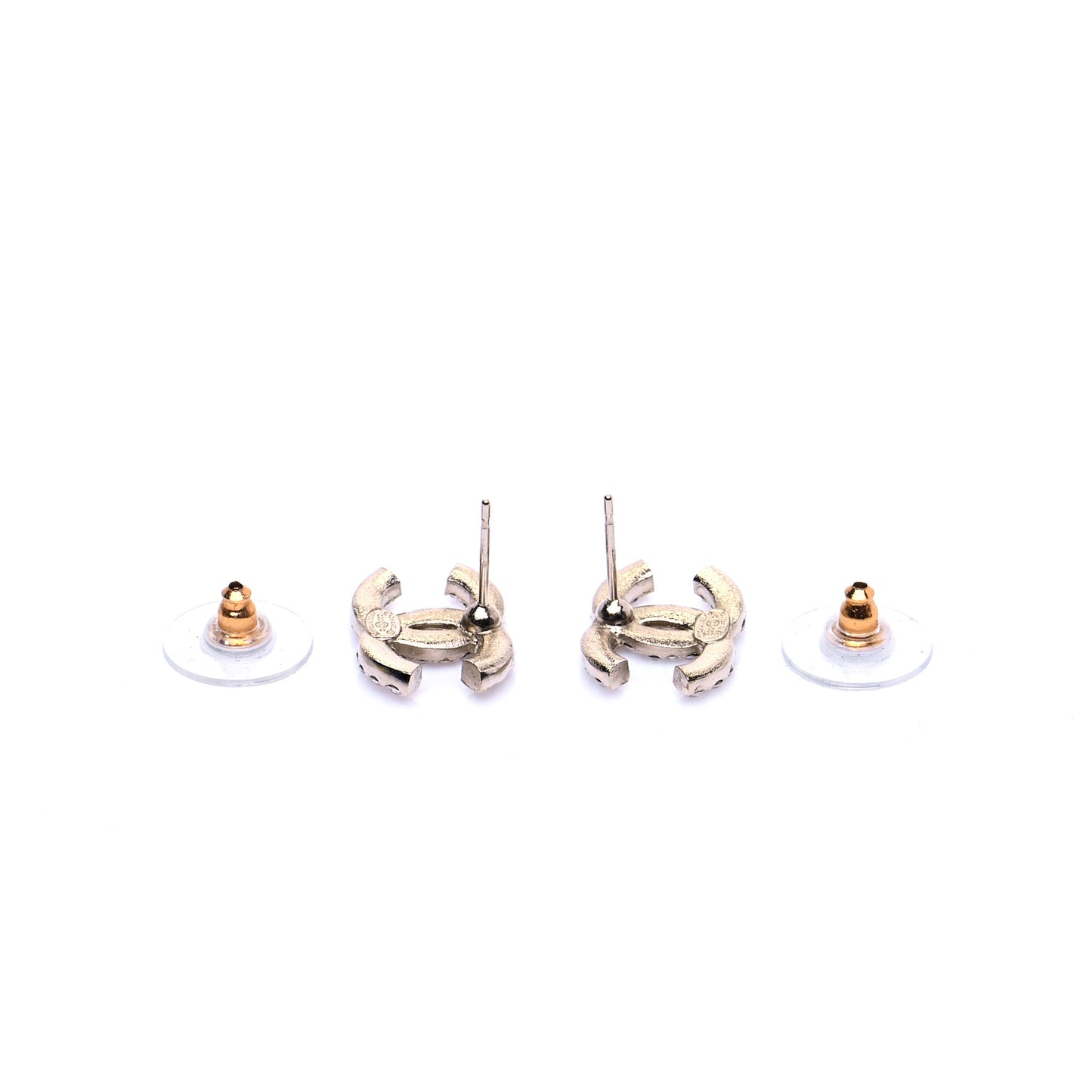 Crystal CC Earrings Silver
