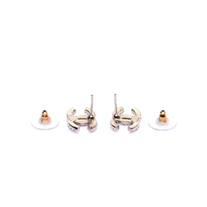 Chanel Crystal CC Earrings Silver 4 of 5