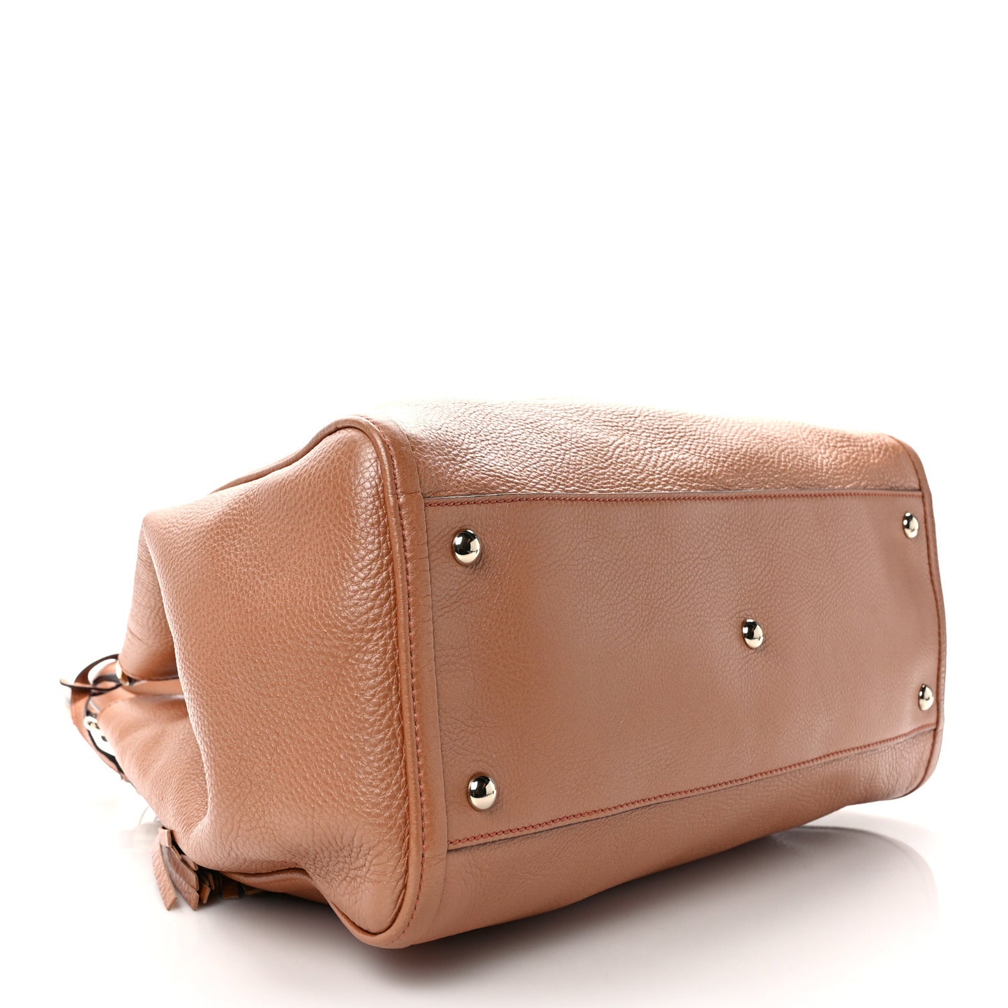 Metallic Pebbled Calfskin Medium Soho Shoulder Bag Blush