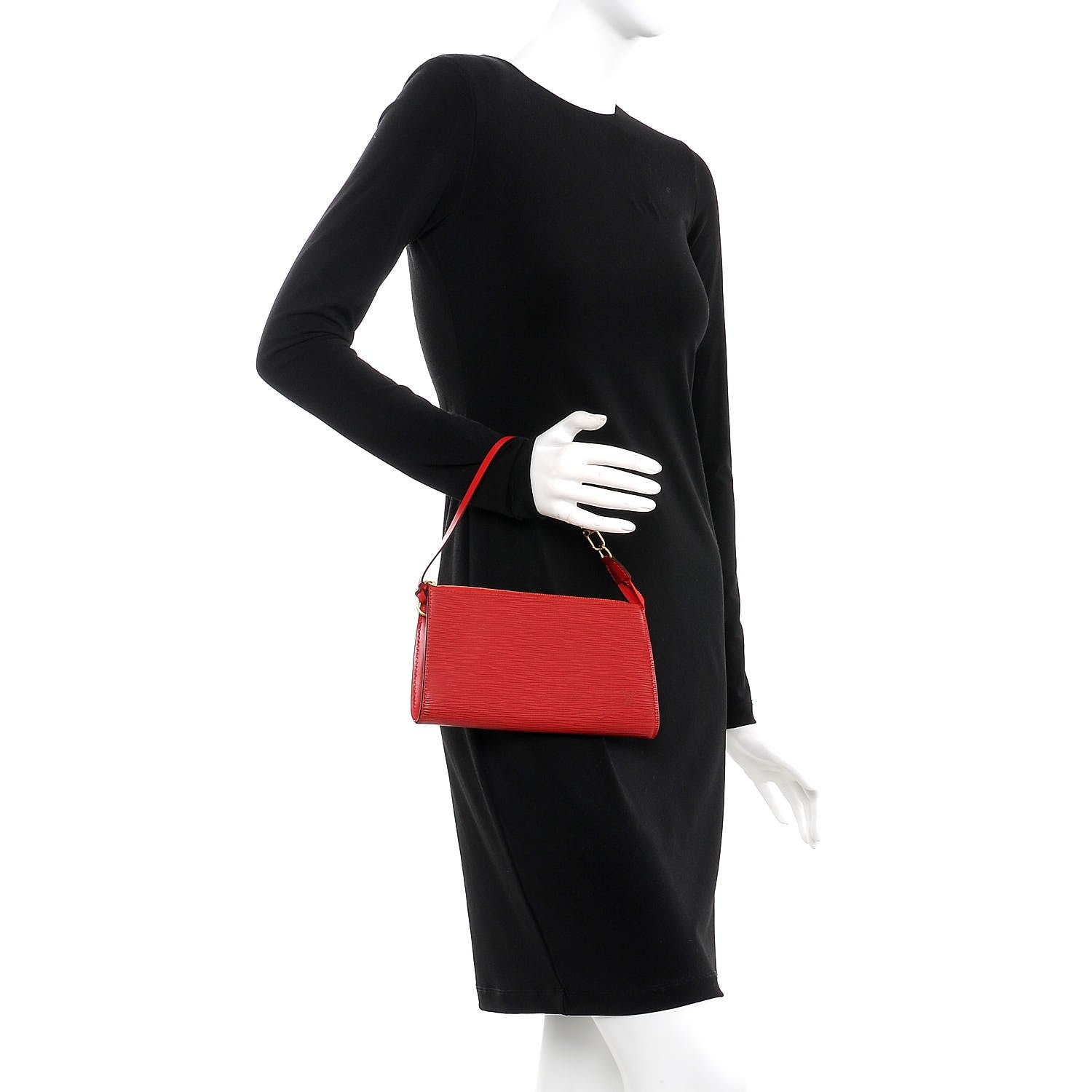 Louis Vuitton Epi Pochette Accessories 24 Castillan Red 2 of 7