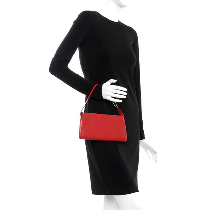 Louis Vuitton Epi Pochette Accessories 24 Castillan Red 2 of 7