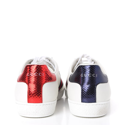 Gucci Calfskin Ayers Web Blind for Love Embroidered Womens Ace Sneakers 40.5 White 7 of 12