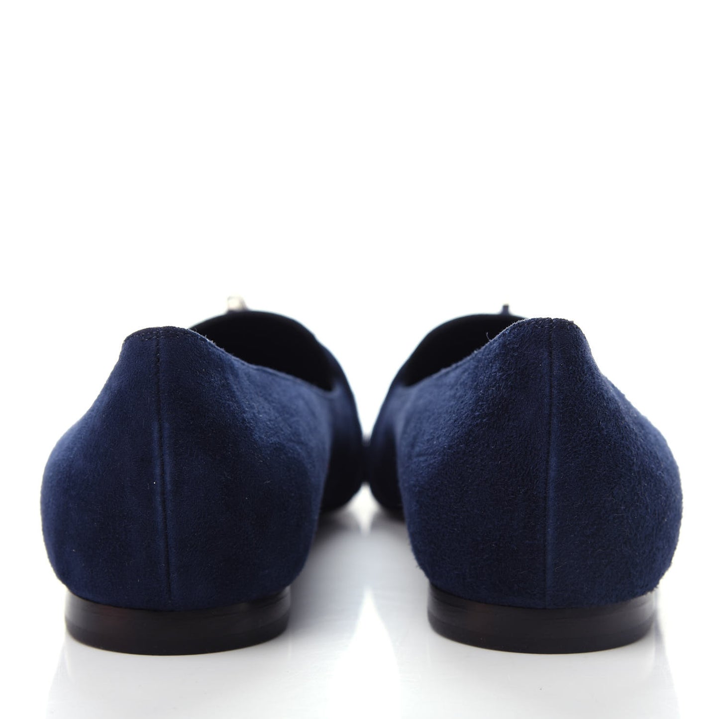 Velvet Goatskin Pegase Ballerina Flats 37 Marine