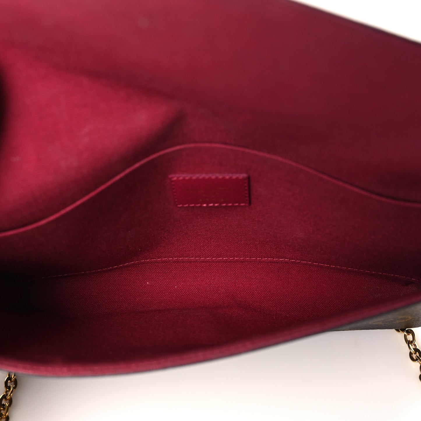 Monogram Pochette Felicie Chain Wallet Fuchsia