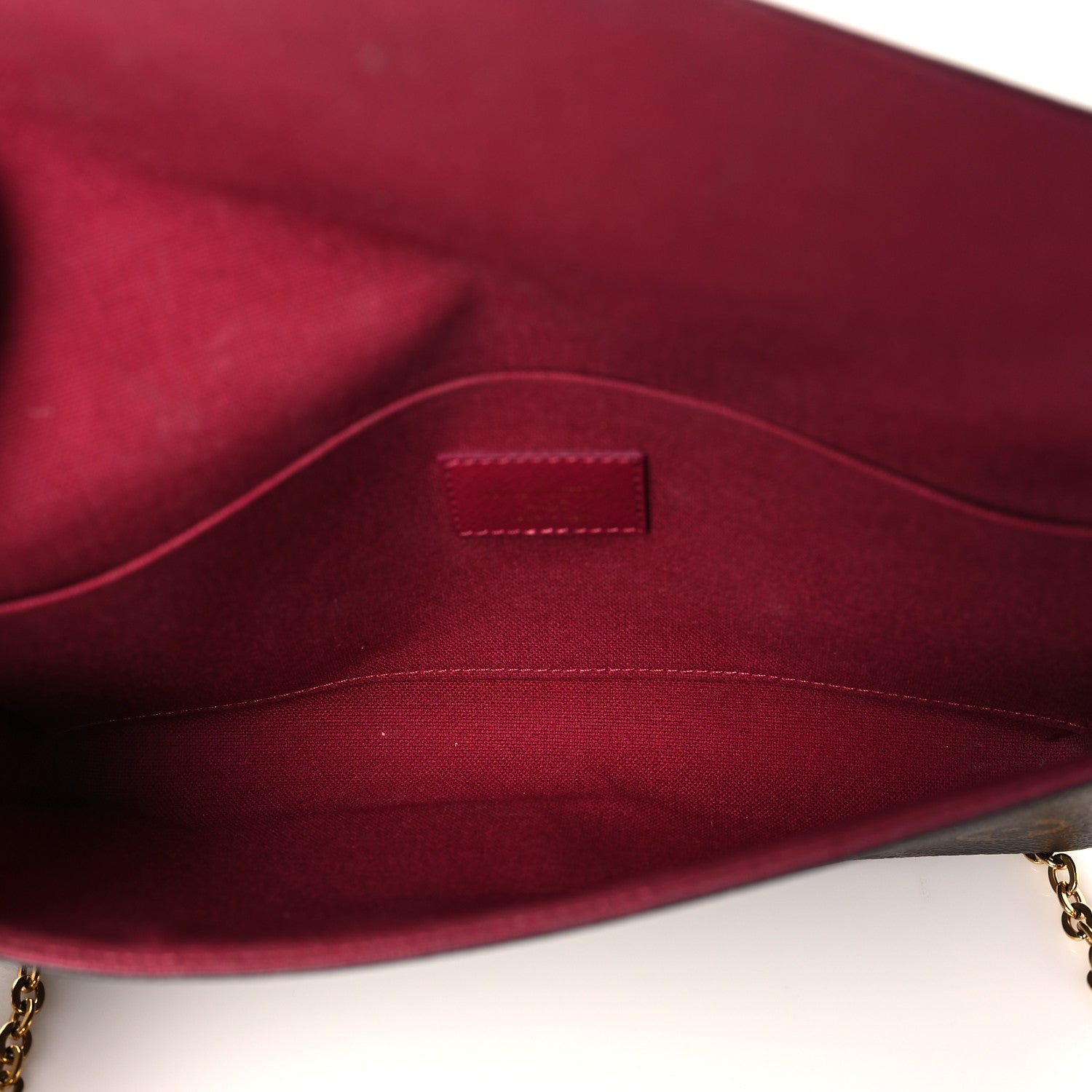 Louis Vuitton Monogram Pochette Felicie Chain Wallet Fuchsia 6 of 9