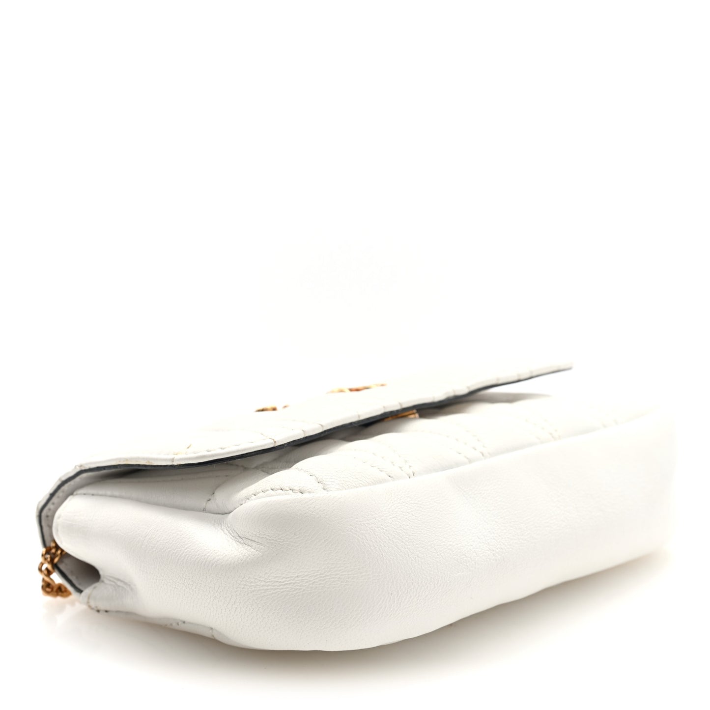 Nappa Quilted Virtus Evening Bag White