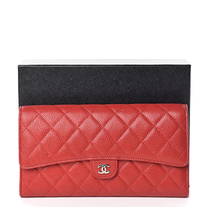 Chanel Caviar Quilted Travel Wallet Red 11 of 11