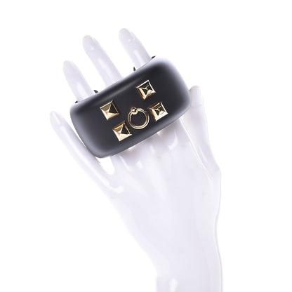 Hermes Pearwood Medor Cuff Bracelet S Black 2 of 5