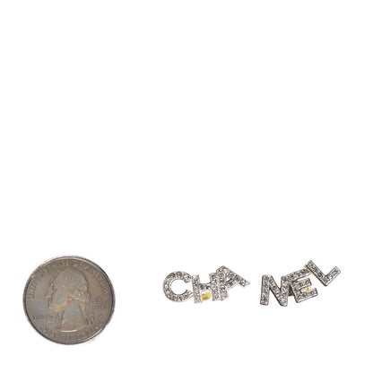 Chanel Crystal Pearl Signature Stud Earrings Gold 2 of 4