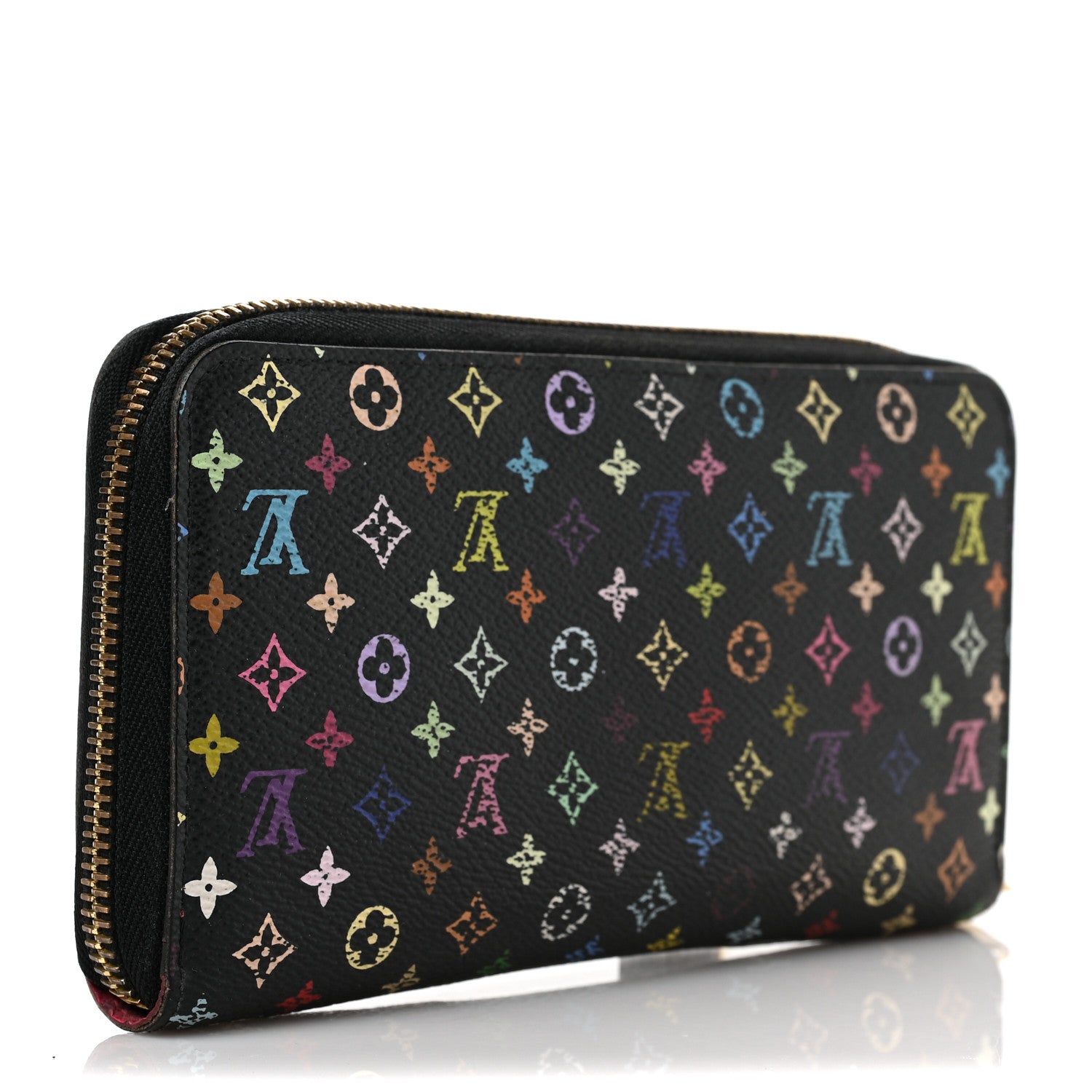 Louis Vuitton Monogram Multicolor Zippy Wallet Black Grenade 3 of 10
