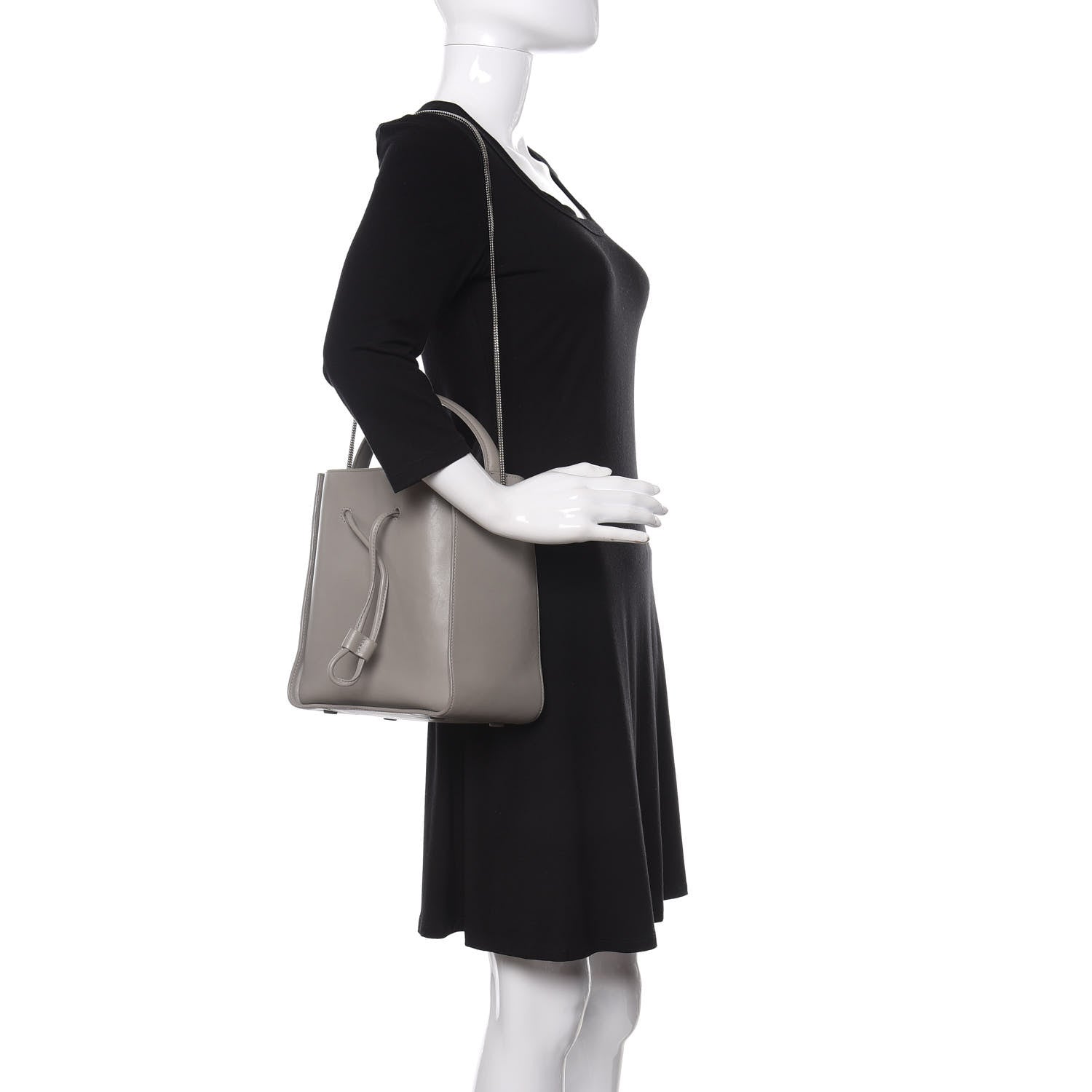 3.1 Phillip Lim Smooth Calfskin Small Soleil Bucket Bag Cement 2 of 8