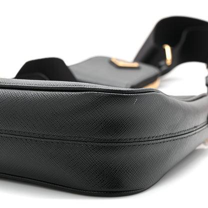 Prada Saffiano Lux Re-Edition 2005 Shoulder Bag Black 10 of 11