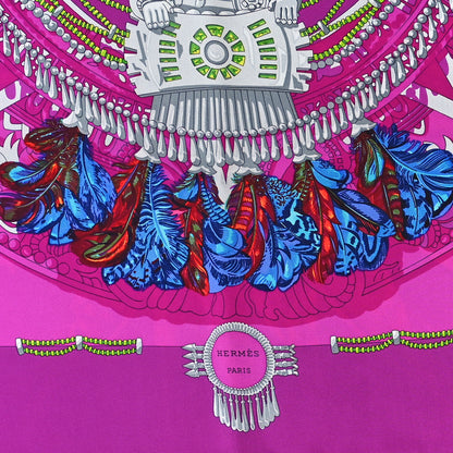 Hermes Silk Mexique Scarf 90 Fuchsia 2 of 3