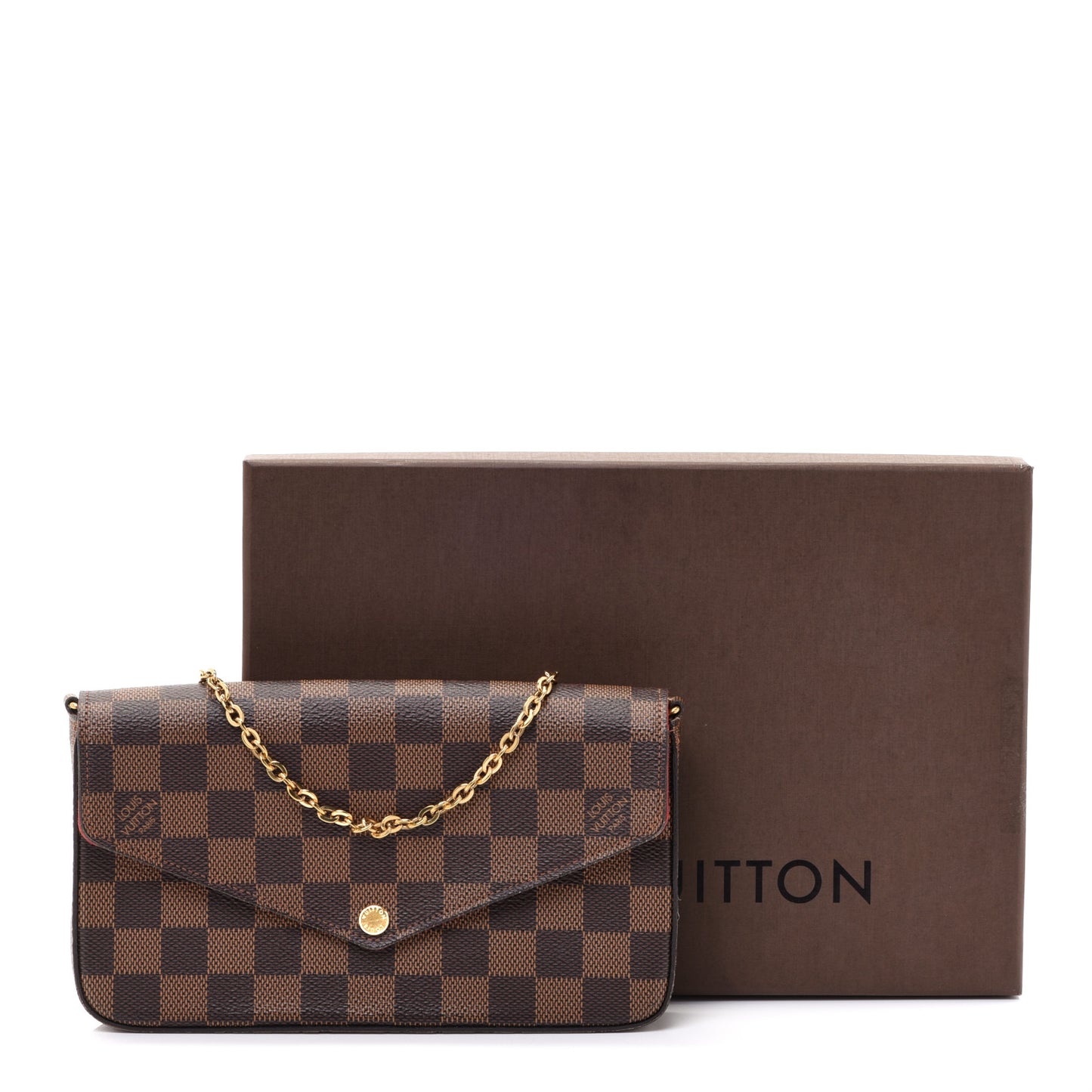 Damier Ebene Pochette Felicie Chain Wallet