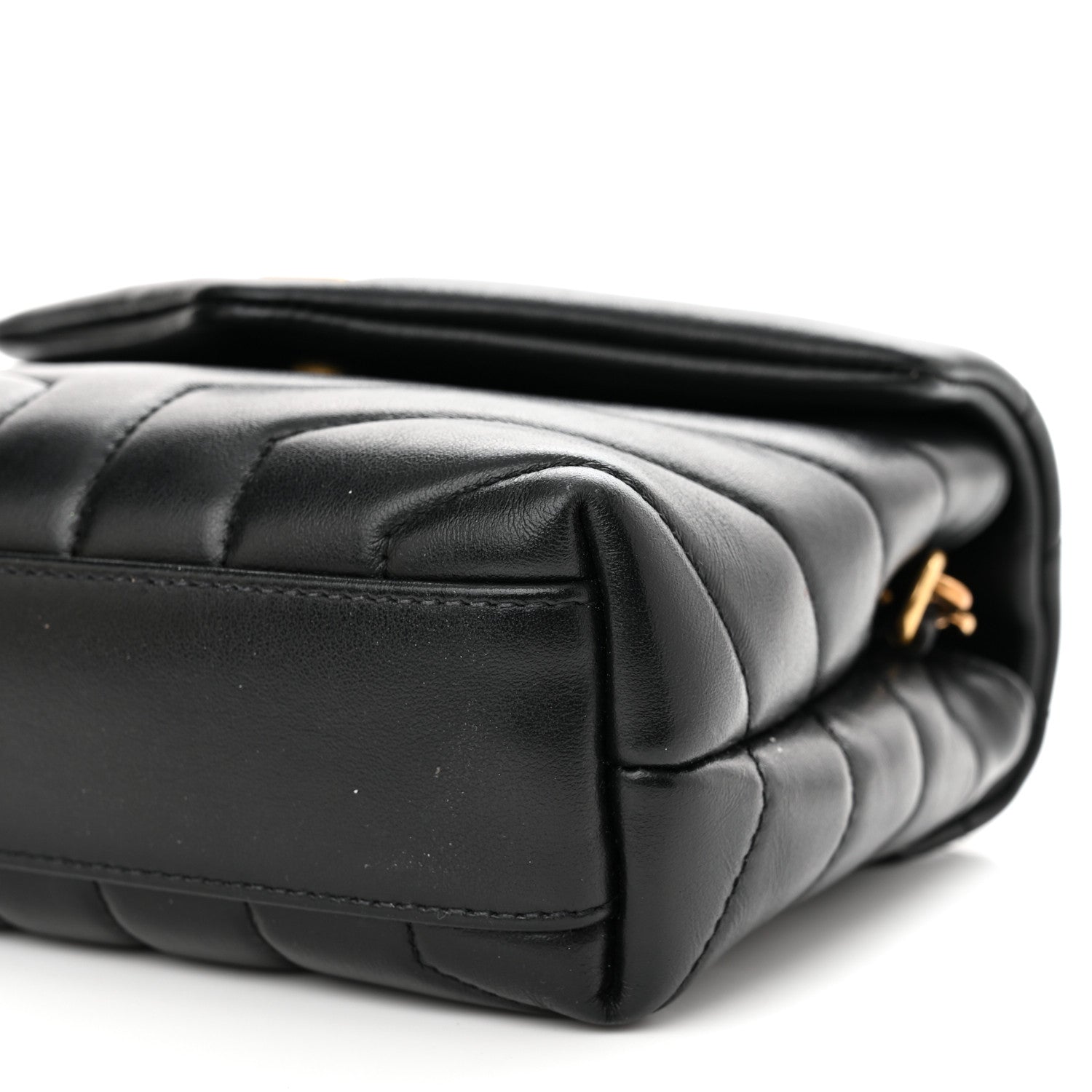 Saint Laurent Calfskin Y Quilted Monogram Toy Loulou Crossbody Bag Black 11 of 15