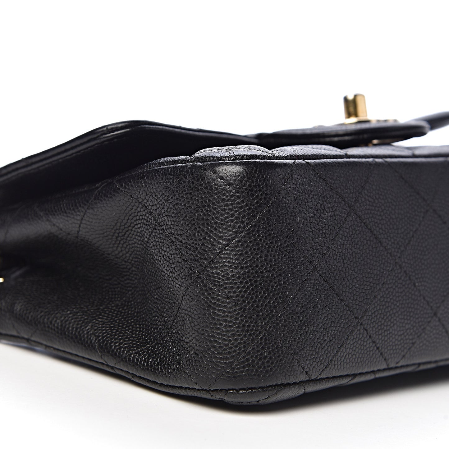 Caviar Quilted Mini Rectangular Flap Black