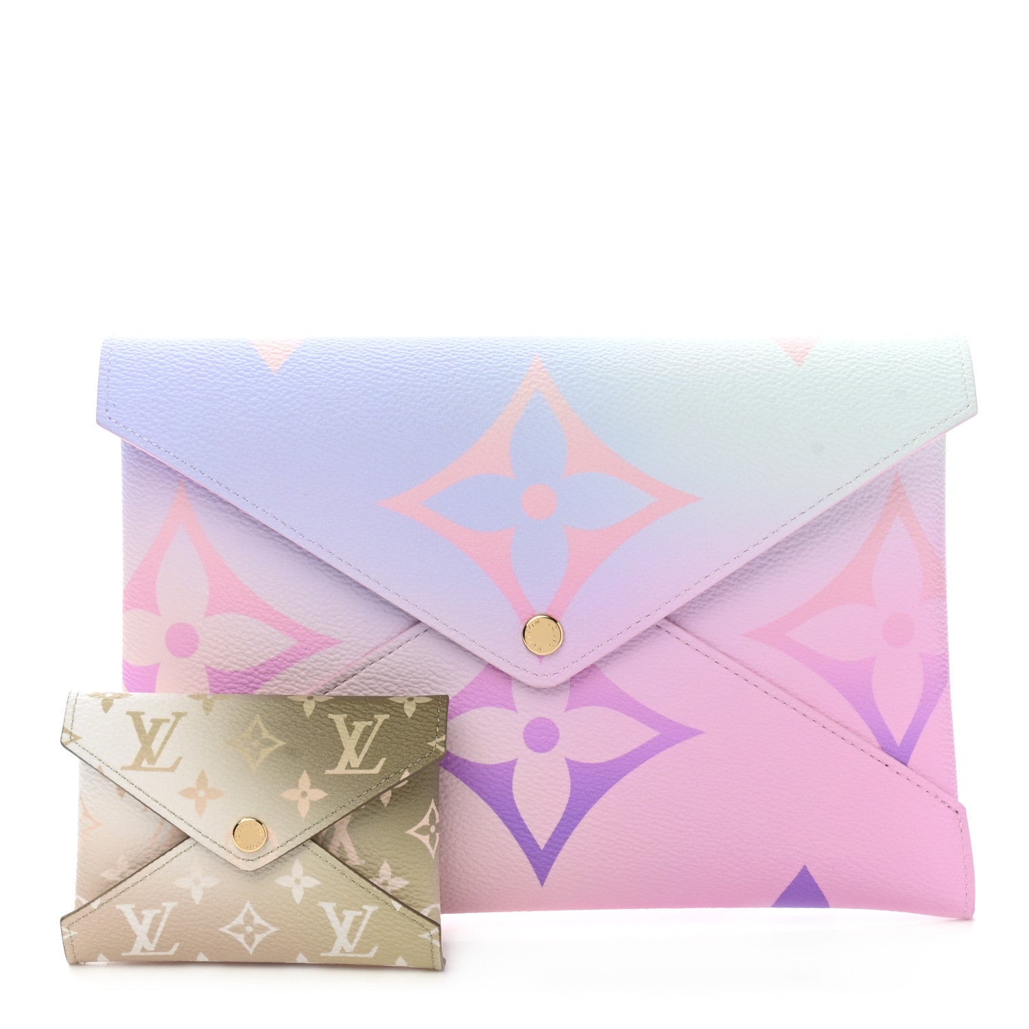 Louis Vuitton Monogram Giant Spring In The City Kirigami Pochette Set Sunrise Pastel Sunset Kaki 1 of 9