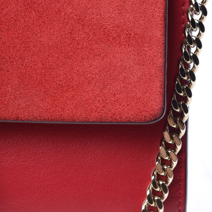 Chloe Suede Calfskin Small Faye Shoulder Bag Tulip Red 11 of 15