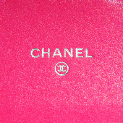 Chanel Lambskin Quilted Small Flap Wallet Dark Pink 6 of 10