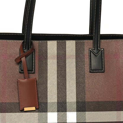 Burberry E-Canvas Check Medium Soft TB Tote Dark Birch Brown 8 of 12