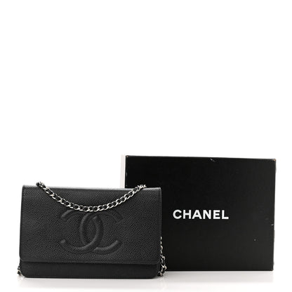 Chanel Caviar Timeless CC Wallet On Chain WOC Black 14 of 14