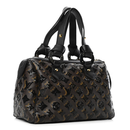 Louis Vuitton Monogram Sequins Eclipse Speedy 28 Black 2 of 4