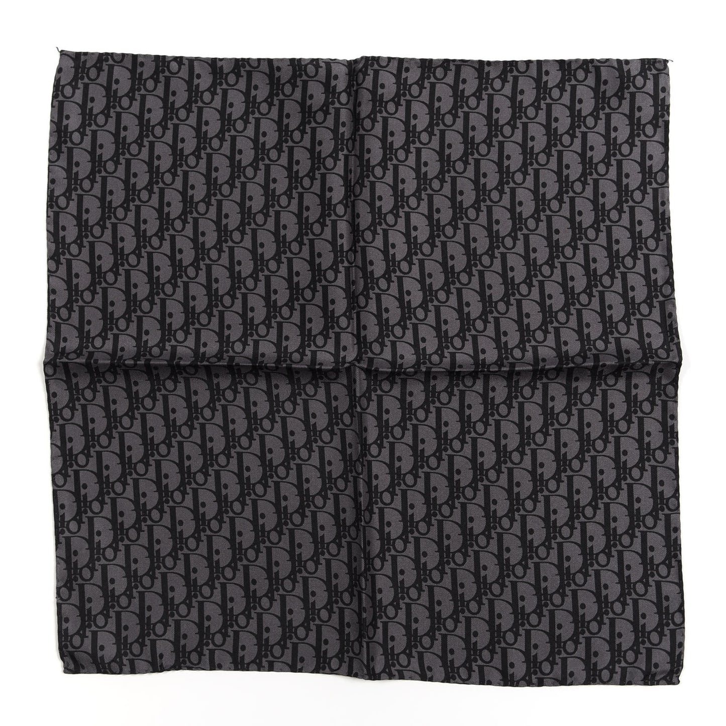 Silk Monogram Pocket Squares Set of 3 Black