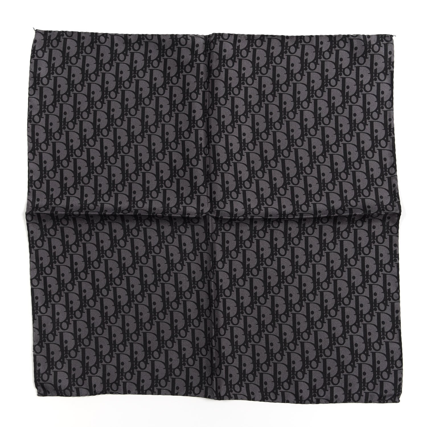 Christian Dior Silk Monogram Pocket Squares Set of 3 Black 2 of 7