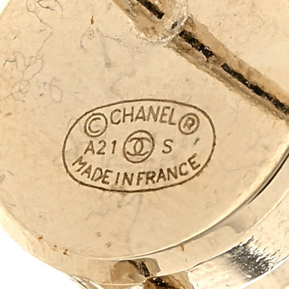 Chanel Metal Pearl CC Dangle Earrings Gold 4 of 5