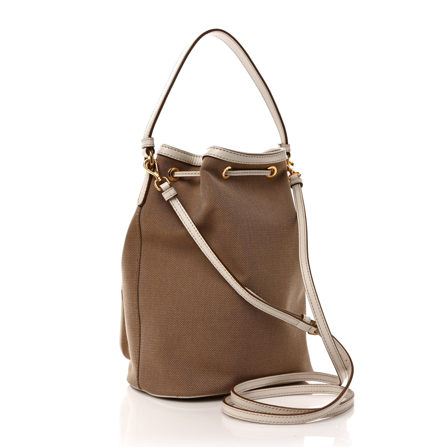 Prada Jacquard Logo Mini Bucket Crossbody Bag Corda Talco 2 of 10
