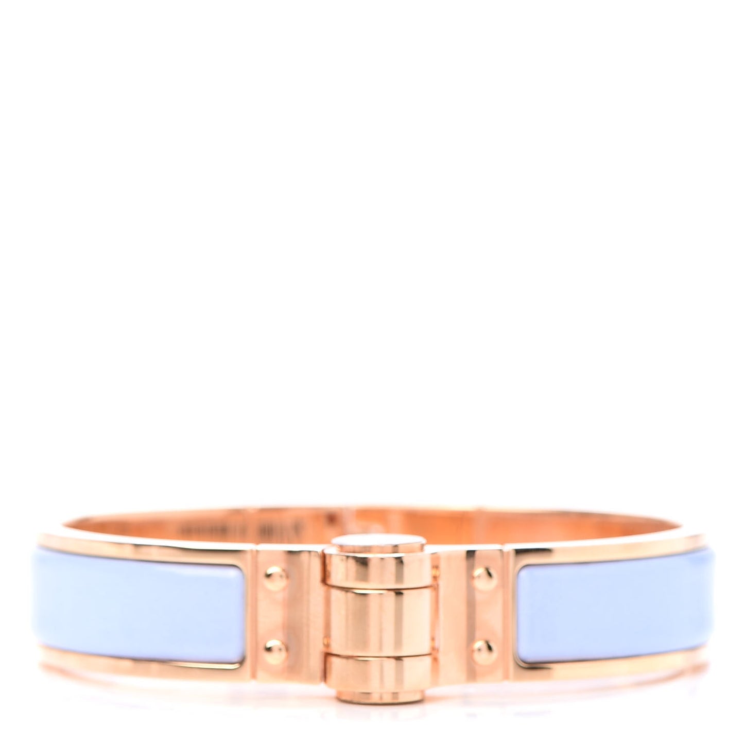Enamel Charniere Uni Narrow Hinged Bracelet S Bleu Lupin