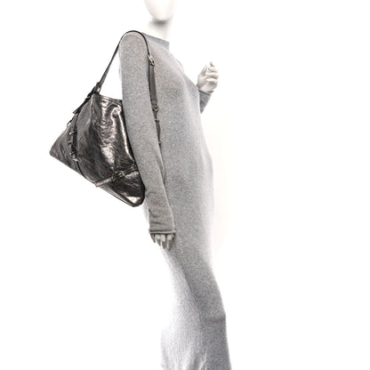 Givenchy Metallic Calfskin Medium Voyou Bag Silver 2 of 10