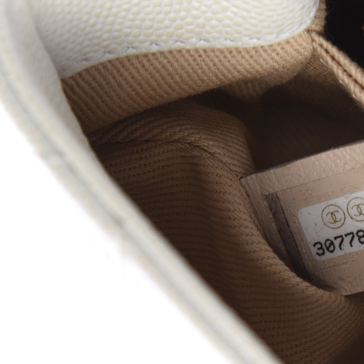 Chanel Iridescent Caviar Quilted Extra Mini Coco Handle Flap Ivory 9 of 11