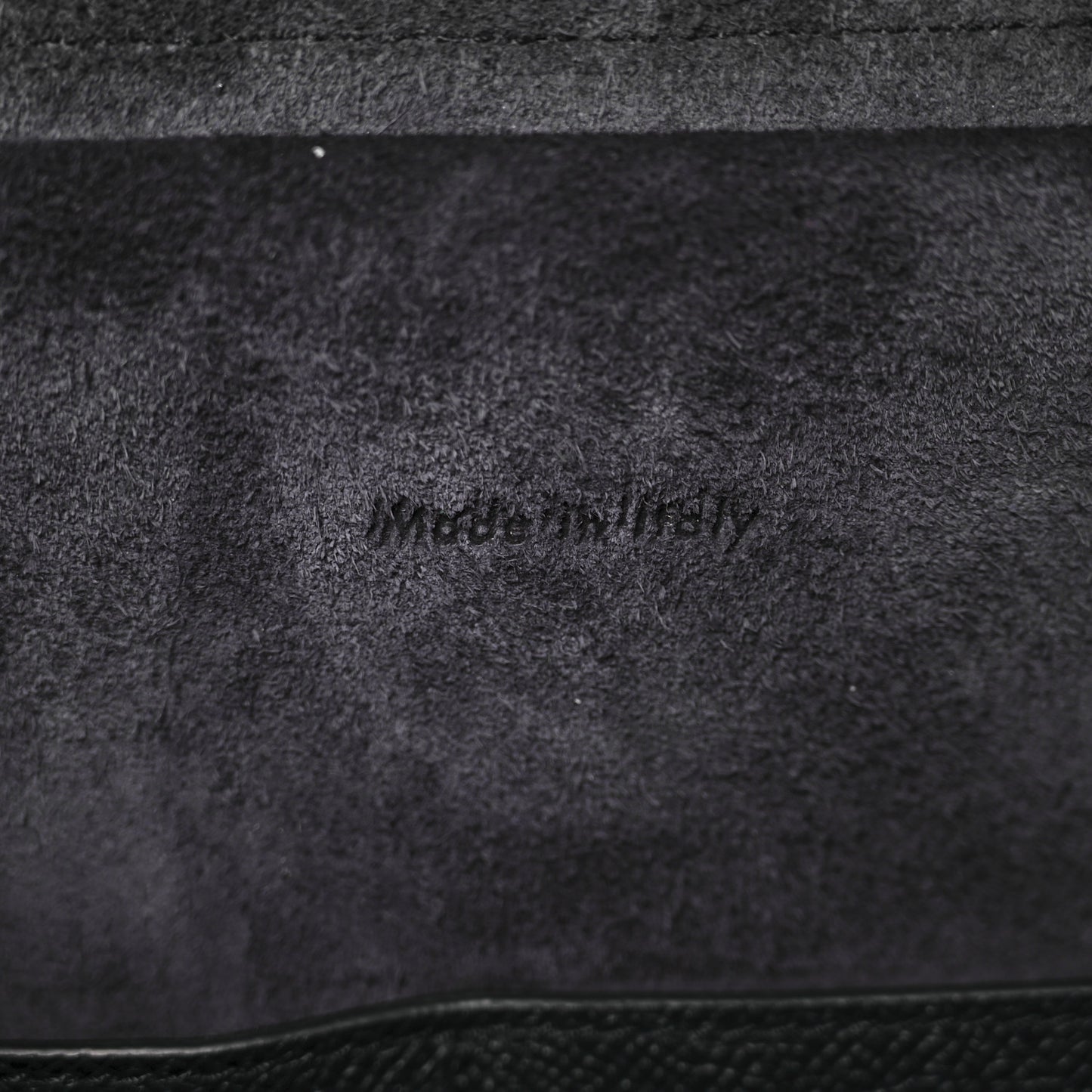 Grained Calfskin Micro Belt Bag Navy Blue