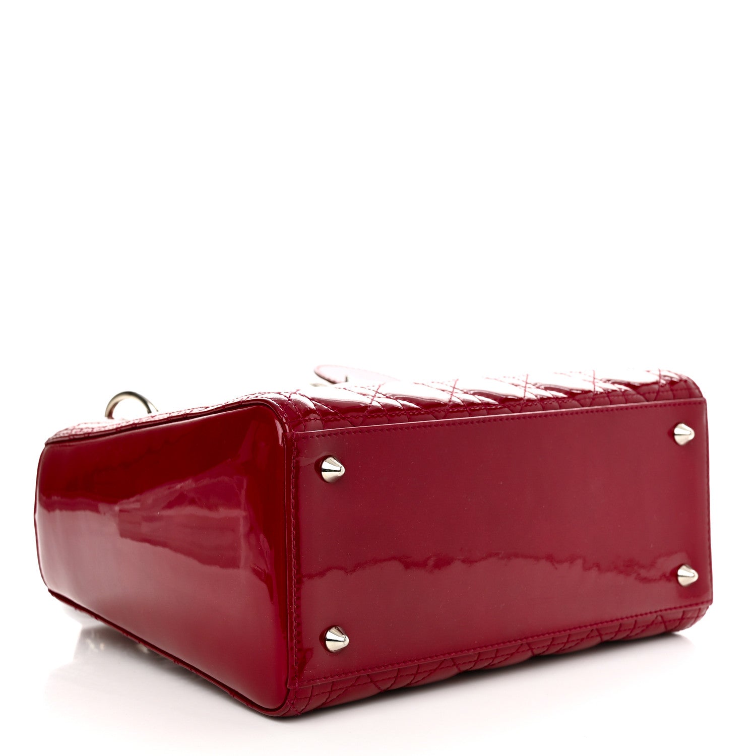 Christian Dior Patent Cannage Medium Lady Dior Red 4 of 10