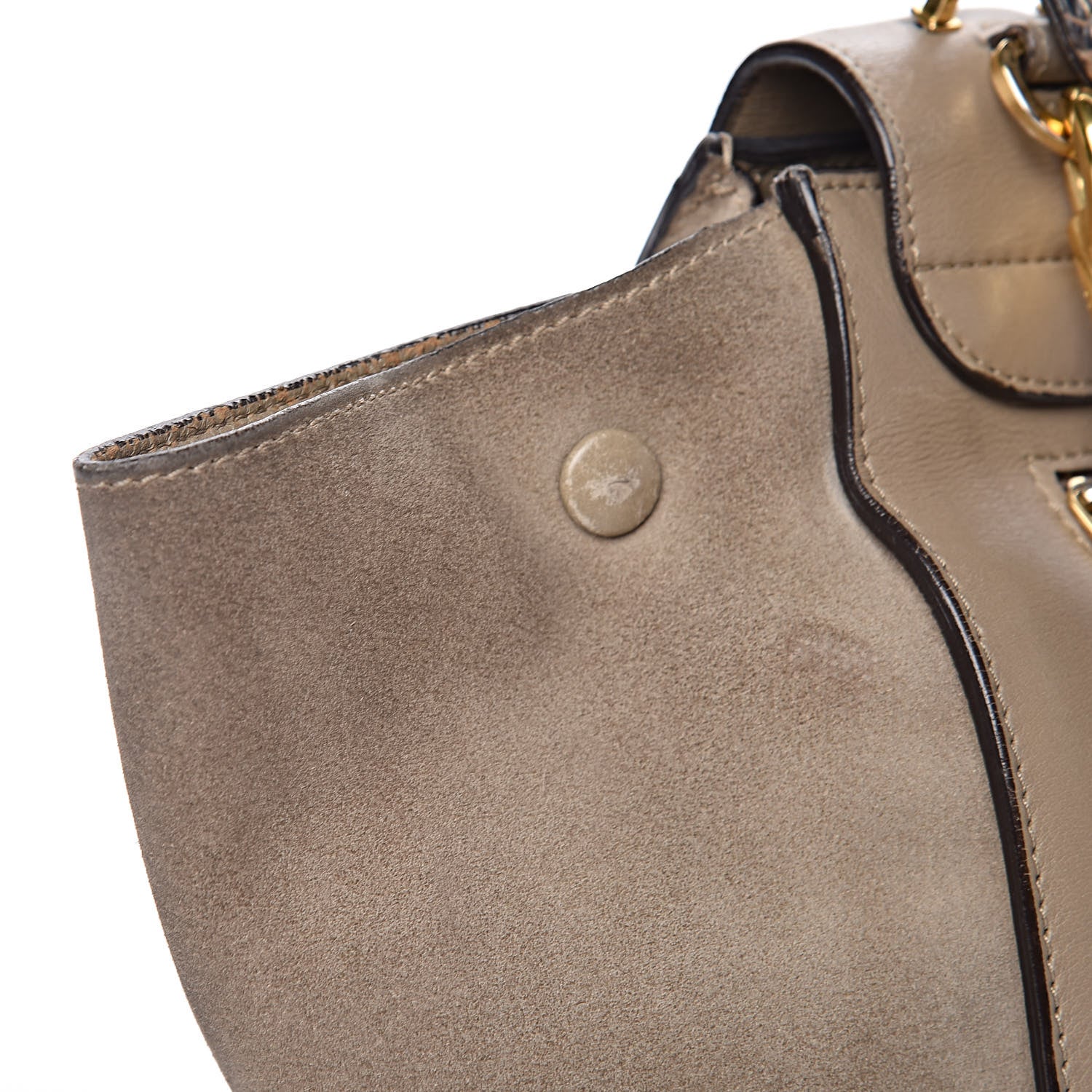 Celine Calfskin Suede Whipsnake Medium Trapeze Black Dune 22 of 29