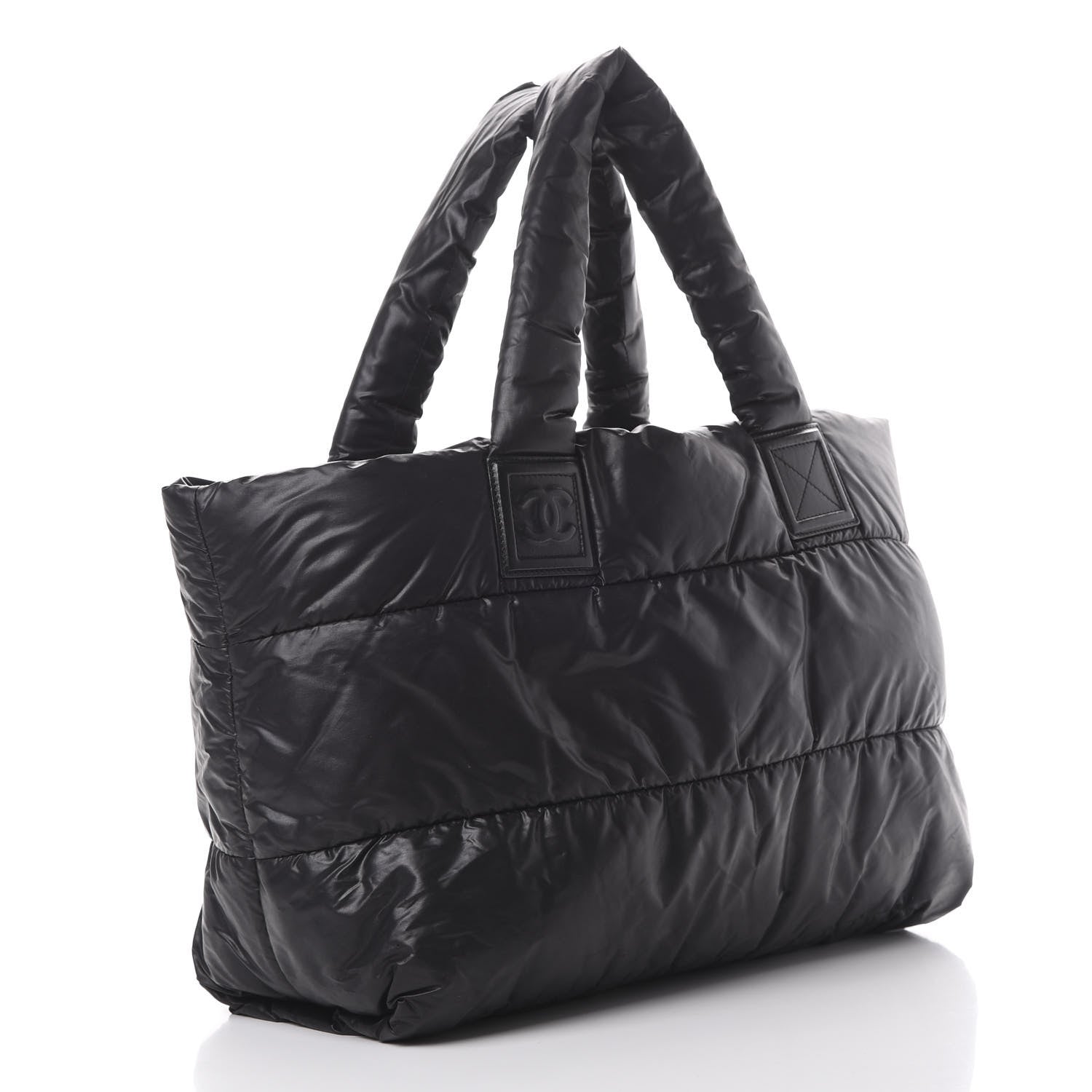 Chanel Nylon Quilted Large Coco Cocoon Tote Black 2 of 9