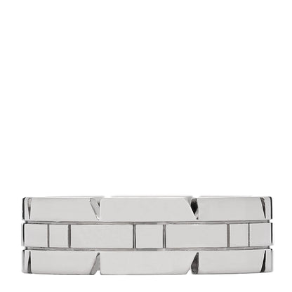 Cartier 18K White Gold 7mm Tank Francaise Band Ring 62 10 1 of 4