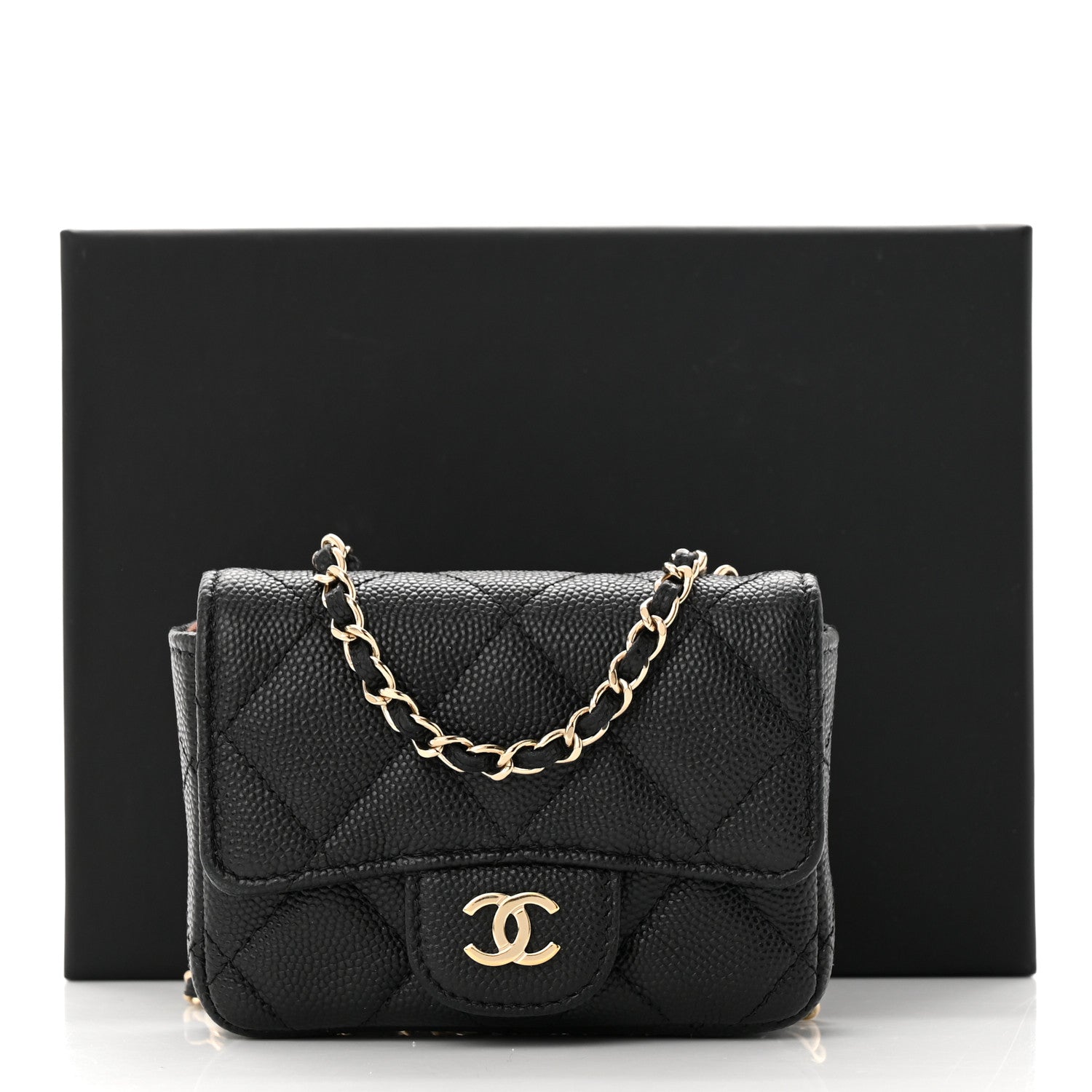 Chanel Caviar Quilted Mini Chain Belt Bag Black 14 of 14
