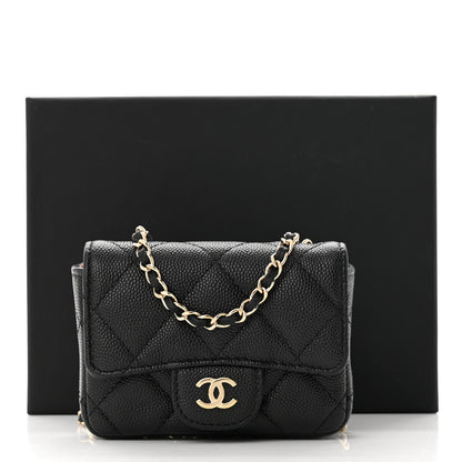 Chanel Caviar Quilted Mini Chain Belt Bag Black 14 of 14