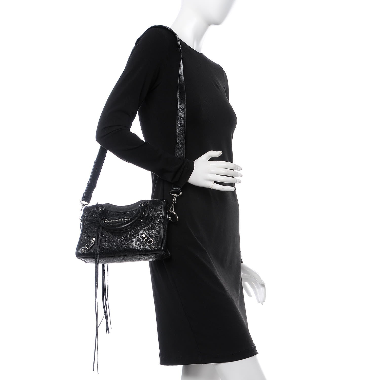 Balenciaga Agneau Classic Silver Hardware Mini City Black 3 of 10