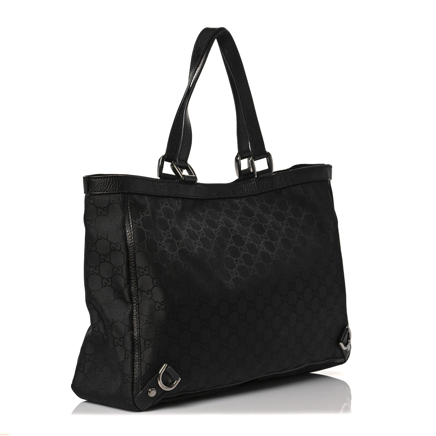 Nylon Monogram Large Abbey Tote Black
