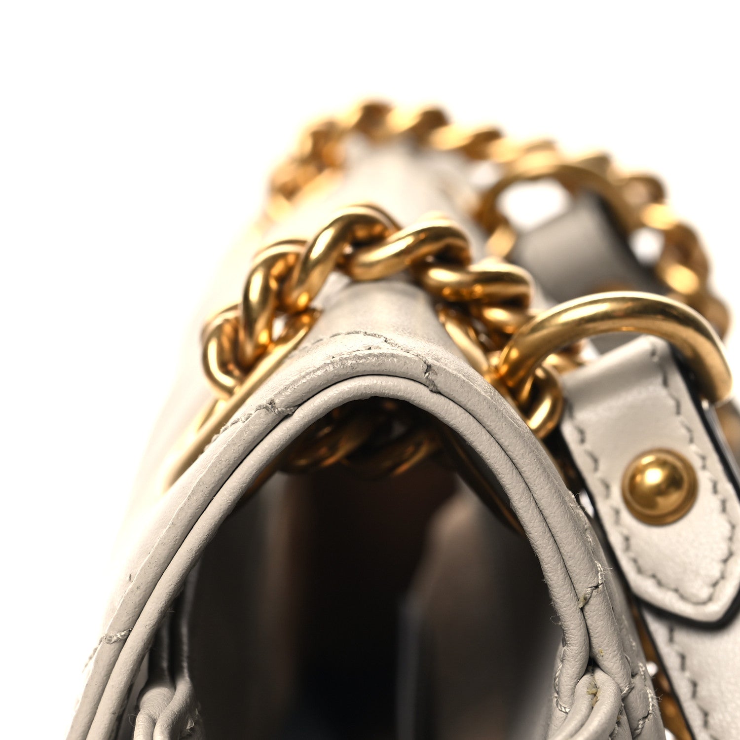 Gucci Calfskin Matelasse Mini GG Marmont Square Shoulder Bag Light Grey 12 of 13