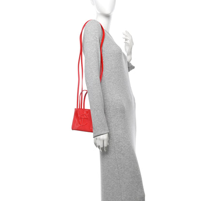 Telfar Patent Vegan Leather Small Shopping Bag Red 2 of 11