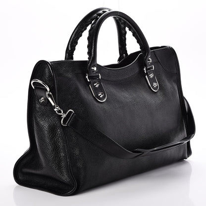 Balenciaga Chevre Silver Metallic Edge Hardware City Black 4 of 8