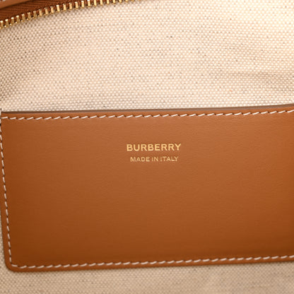 Burberry Raffia TB Duncan Pouch Natural Beige 6 of 9