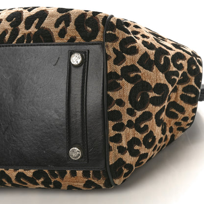 Louis Vuitton Jacquard Velvet Leopard Print Stephen Sprouse North South Bag Black 8 of 9