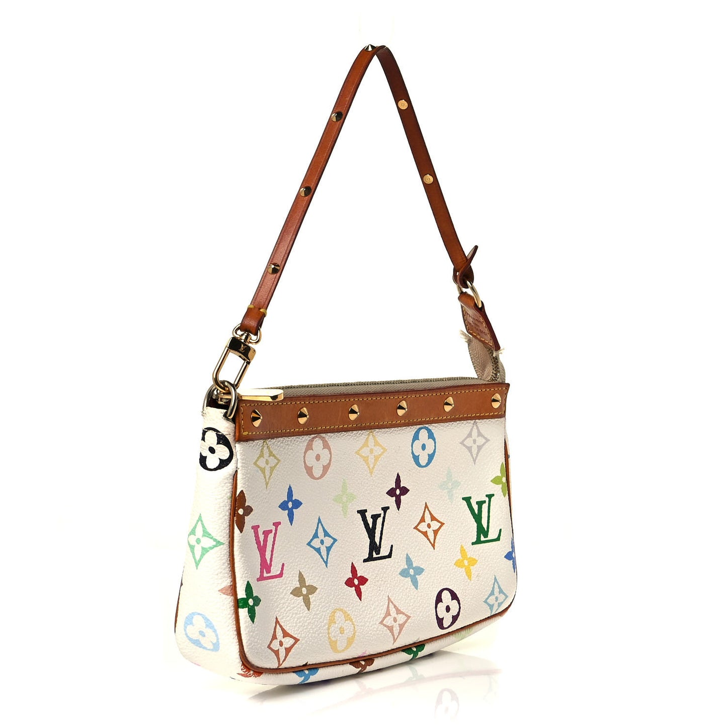 Monogram Multicolor Pochette Accessories White