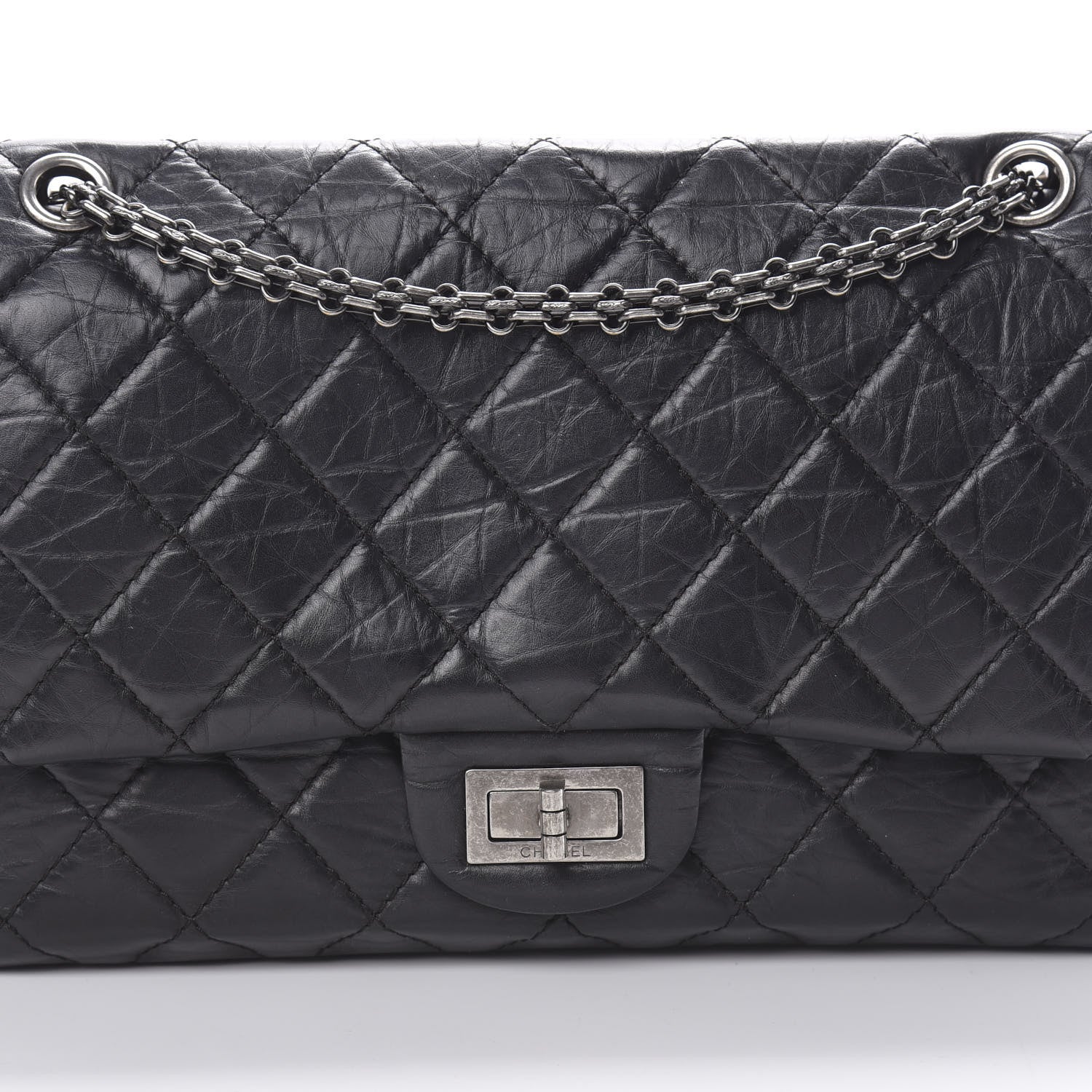 Chanel Aged Calfskin Quilted 2.55 Reissue 226 Flap Black 7 of 17